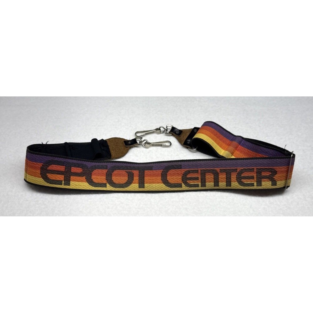 Walt Disney World EPCOT Center Camera Strap Rainbow 1980s Adjustable Vintage